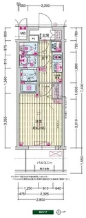 プレサンス深江橋ラヴィゲート【9階】の間取り
