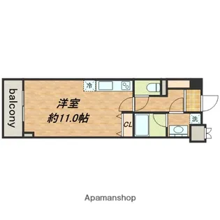 エスリード長堀タワー【10階】の間取り