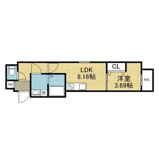 ART Tennouji【3階】の間取り