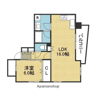 シャリエ日本橋高津【1501号室】の間取り