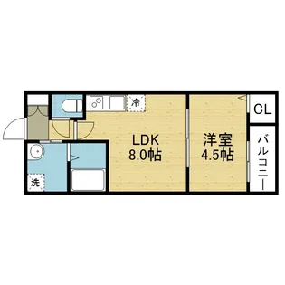 グランディオ鶴橋【1階】の間取り