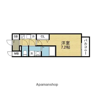 ファーストフィオーレ長田グランディール【1407号室】の間取り