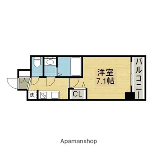 ソルテラスOSAKA緑橋クレアスト【12階】の間取り