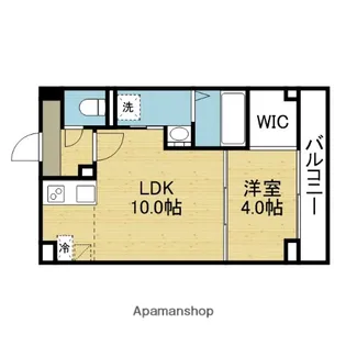 アリビラ鶴橋【402号室】の間取り