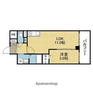 VITA荒本【803号室】の間取り