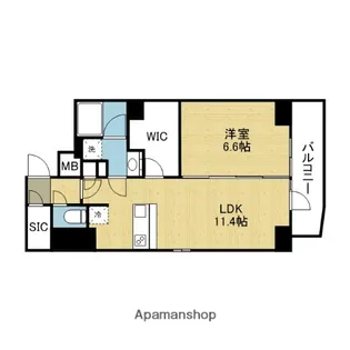 Metrosa谷町六丁目South【12階】の間取り