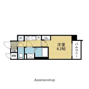 エスリード大阪平野プライム【6階】の間取り