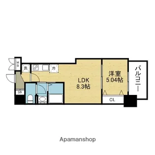 Luxe深江橋Ⅱ【6階】の間取り