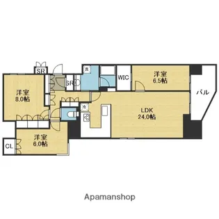 リバーガーデン四天王寺【207号室】の間取り