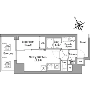 コンフォリア・リヴ天王寺寺田町ソルテラス【0805号室】の間取り