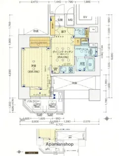 ララプレイス大阪城WESTEN【5階】の間取り