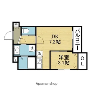 (仮称)ジーメゾン桃谷【1階】の間取り