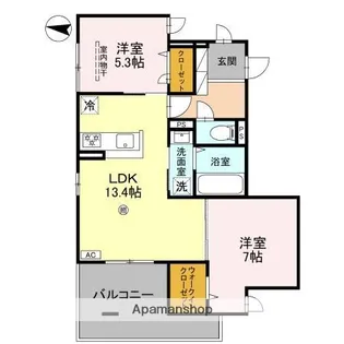 ナティ サウス【3階】の間取り