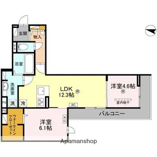 ナティ サウス【2階】の間取り
