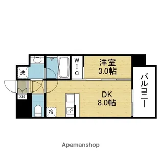 エスリードレジデンス玉造ザ イースト【406号室】の間取り