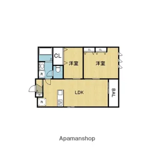 エムズ谷六【3階】の間取り