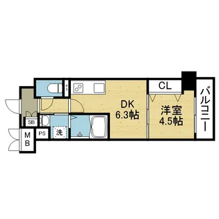 クローバー・レジデンス城東放出【7階】の間取り