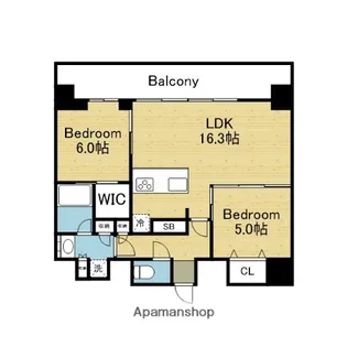 S-RESIDENCE松屋町asence【12階】の間取り