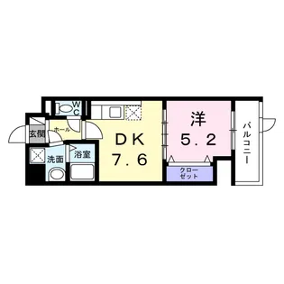 ウィングコート天王寺【1階】の間取り
