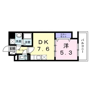 ウィングコート天王寺【2階】の間取り