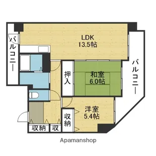リバーサイド本町橋【3階】の間取り