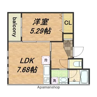 NS上町セブン【504号室】の間取り