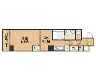 プルミエール南本町【10階】の間取り