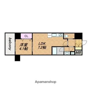 レオンコンフォート大手通【7階】の間取り