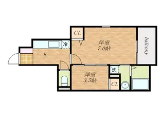 グラシア【1階】の間取り