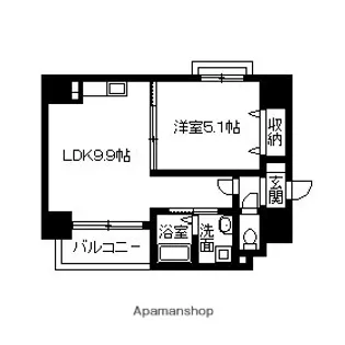 セントロイヤルクラブ谷町【11階】の間取り