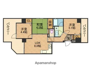 3LDKの間取り画像