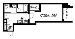 ディオレクレスト東心斎橋【3階】の間取り
