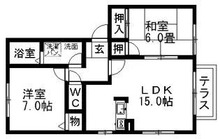 パセオユー【1階】の間取り