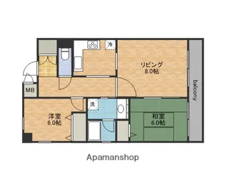 エスリード森之宮中央【701号室】の間取り