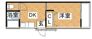 1DKの間取り画像