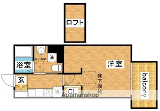 ドルチェヴィータ新北野【3階】の間取り