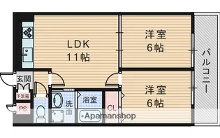 日大ロイヤル西中島【5階】の間取り