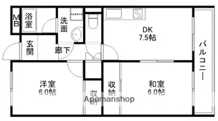 大阪府大阪市東淀川区大桐4丁目【マンション】の間取り