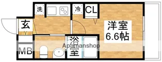 エステムコート新大阪Ⅸグランブライト【6階】の間取り