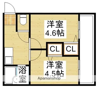 木川東エクセルハイツ【4階】の間取り