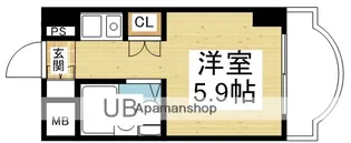 朝日プラザ梅田北デラリブジェ【6階】の間取り