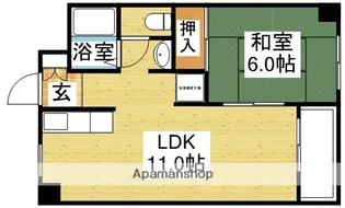 マークス豊新【4階】の間取り