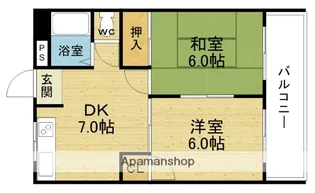 大隅小谷マンション【4階】の間取り