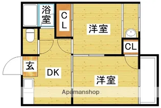 ヴィラナリー大道【4階】の間取り