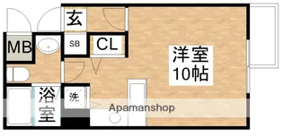 シャトレ上新庄【4階】の間取り