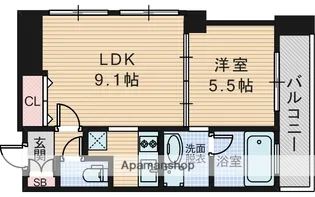 アーバンフラッツ西中島【10階】の間取り