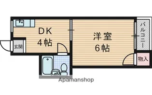 第1生島ハイツ【1階】の間取り