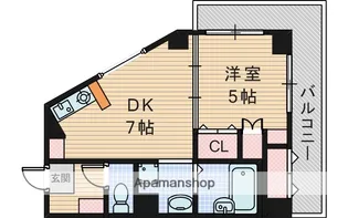 おおきに北大阪リバーフロントAP【4階】の間取り