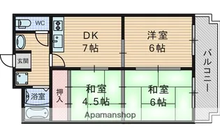 三番町マンション【8階】の間取り