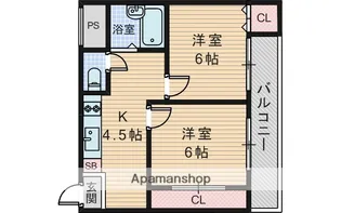 エレガンス5【4階】の間取り